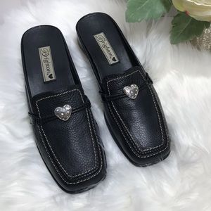 💗 Brighton Jazz 💗 Bench Made Black Leather Slide